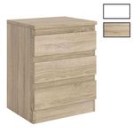 IDIMEX Table de chevet BURGOS, en mélaminé. Coloris disponibles : Blanc