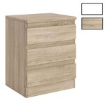 IDIMEX Table de chevet BURGOS, en mélaminé. Coloris disponibles : Blanc