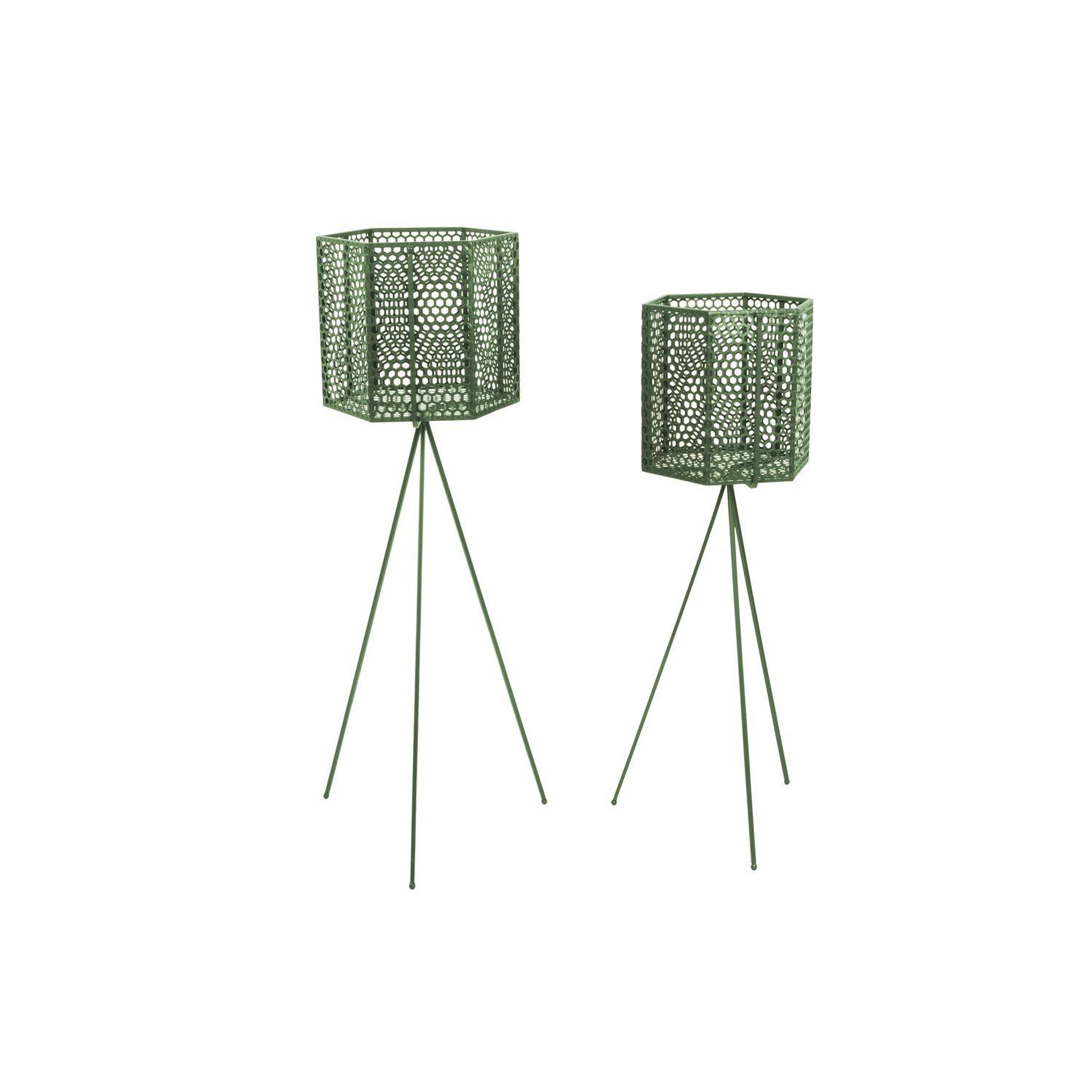 PRESENT TIME 2 Cache-pots sur pieds en métal Mesh