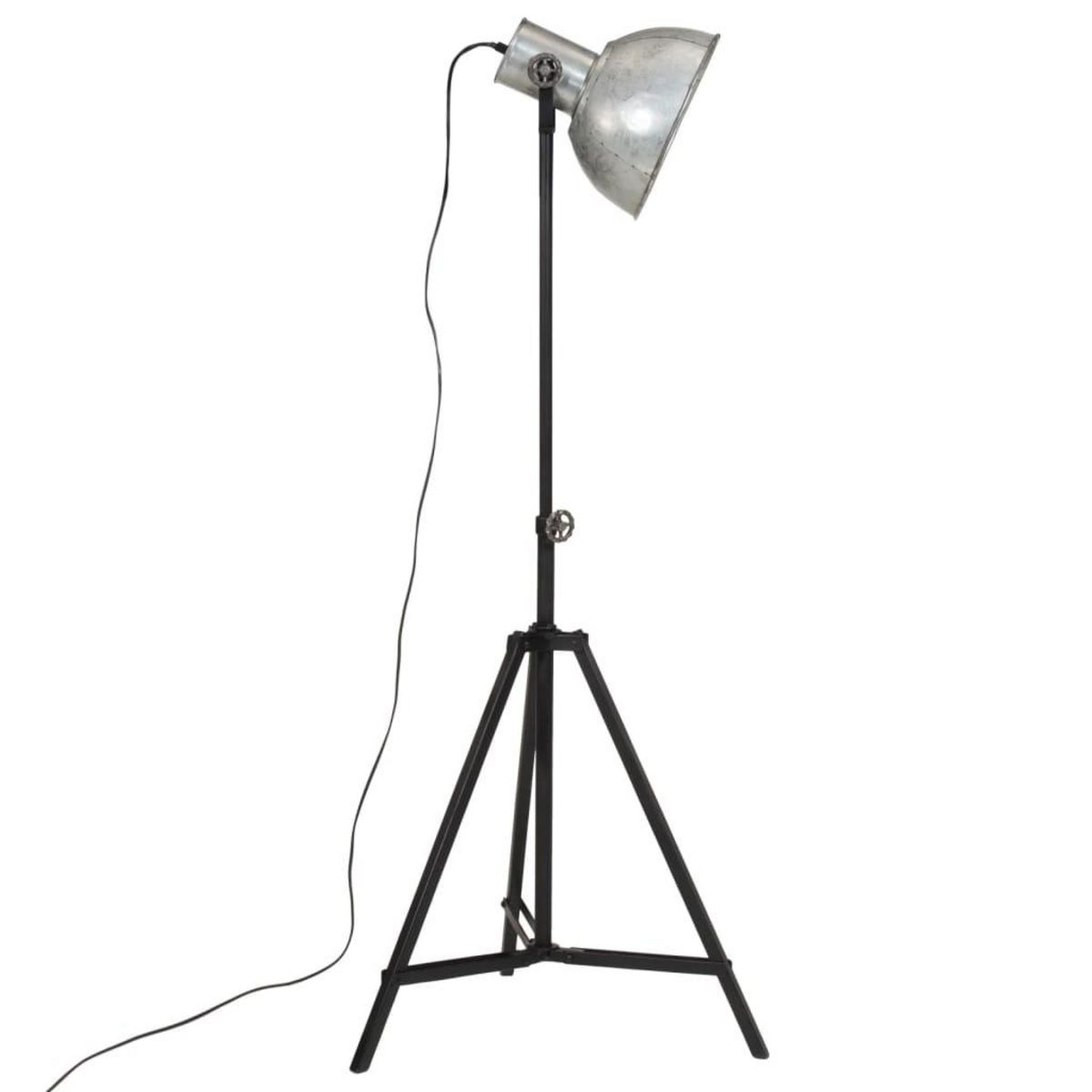 VIDAXL Lampadaire 25 W argent vintage 61x61x90/150 cm E27