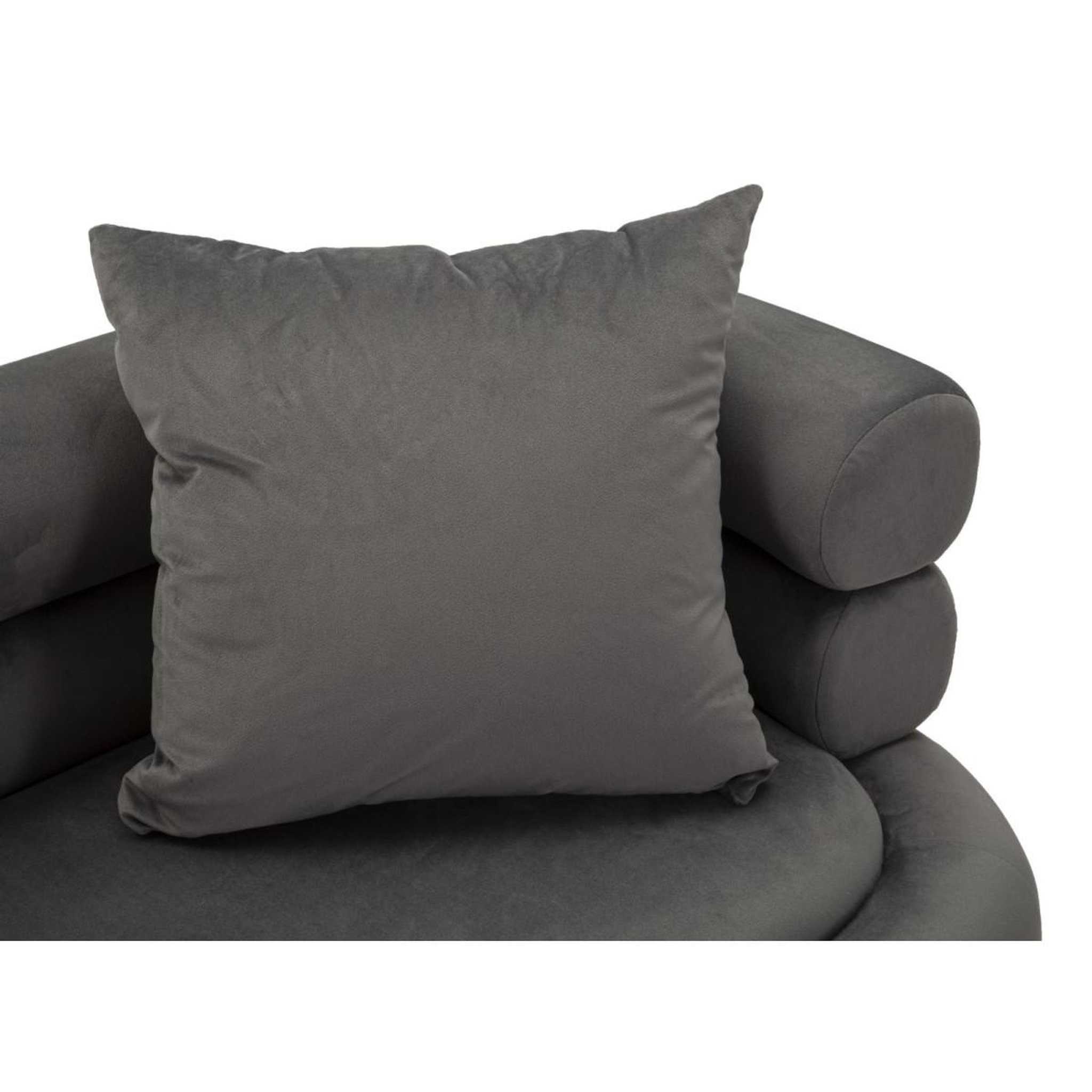 Voir la diapositive 5 : Paris Prix Canapé 2 places imitation fourrure  soffy+  133cm gris