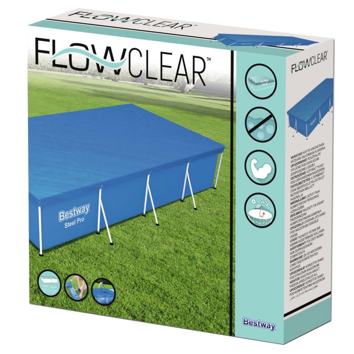BESTWAY Bestway Couverture de piscine Flowclear 400x211 cm