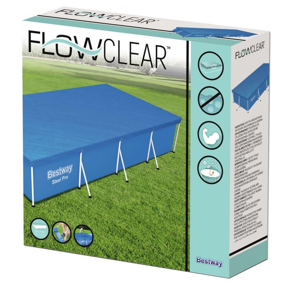 BESTWAY Bestway Couverture de piscine Flowclear 400x211 cm