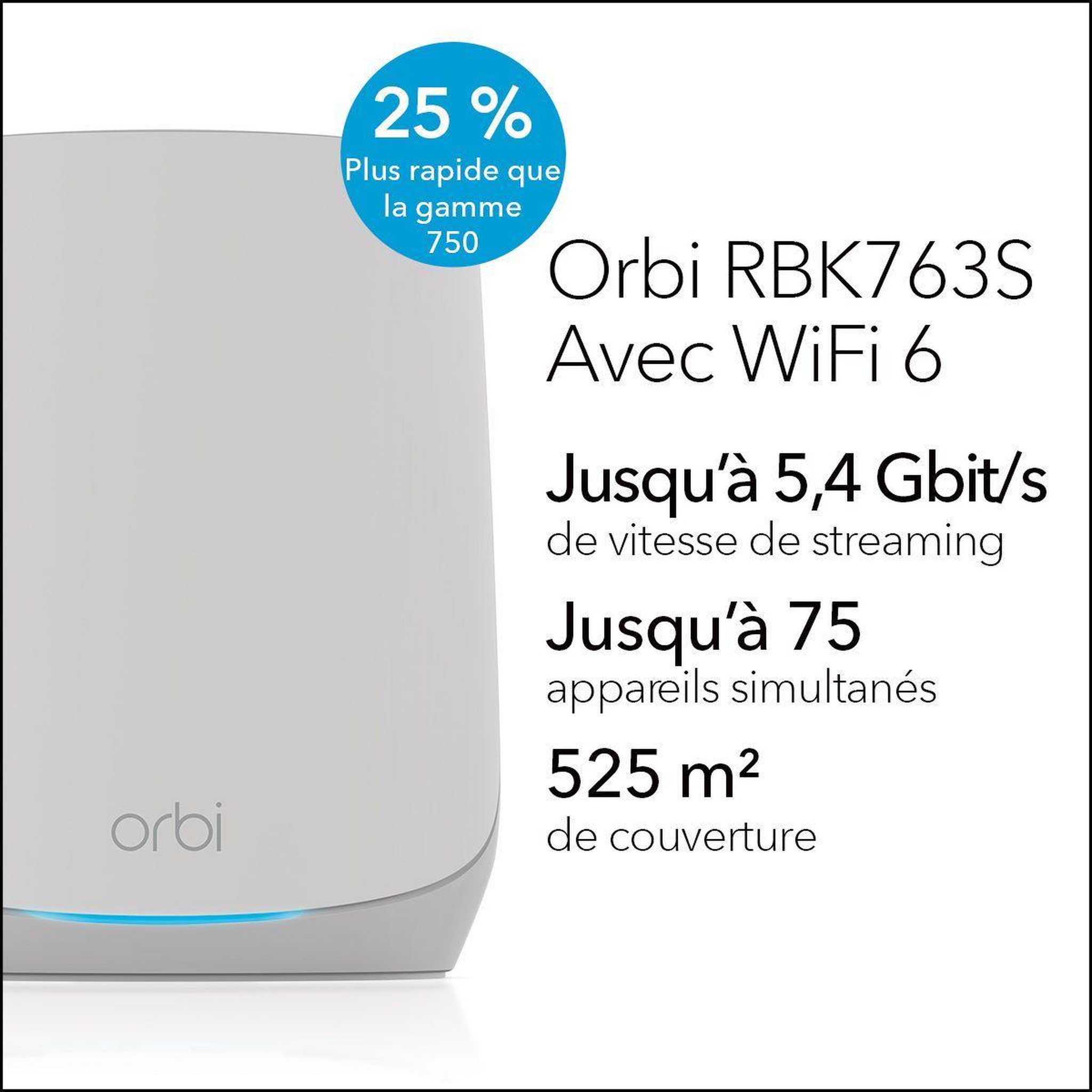 Voir la diapositive 5 : Netgear Routeur wifi orbi rbk763s mesh wifi ax5400