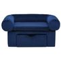 Voir la diapositive 3 : VIDAXL Canape pour chien avec tiroir Bleu 75x50x38 cm Peluche
