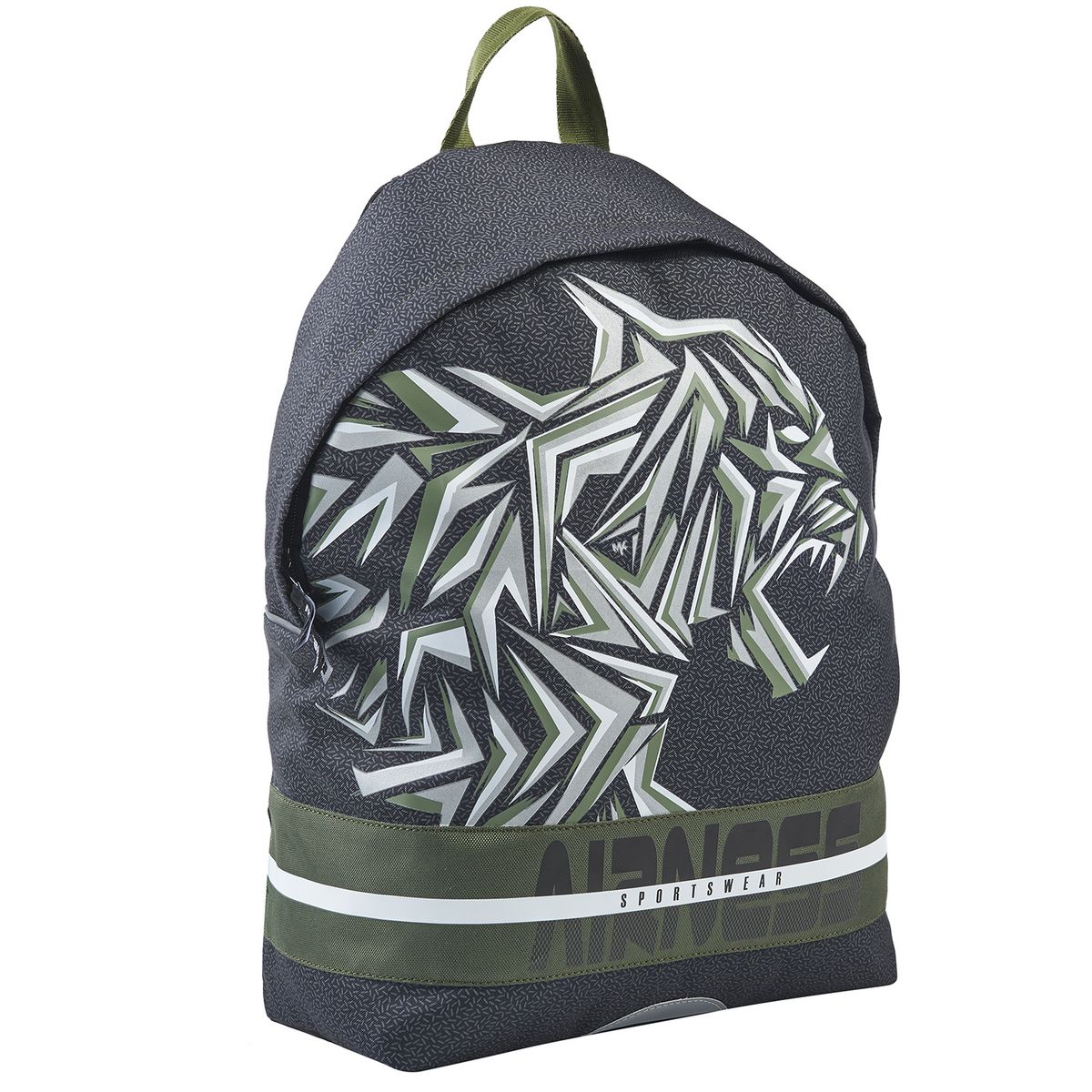 AIRNESS Sac à dos 1 compartiment kaki et noir