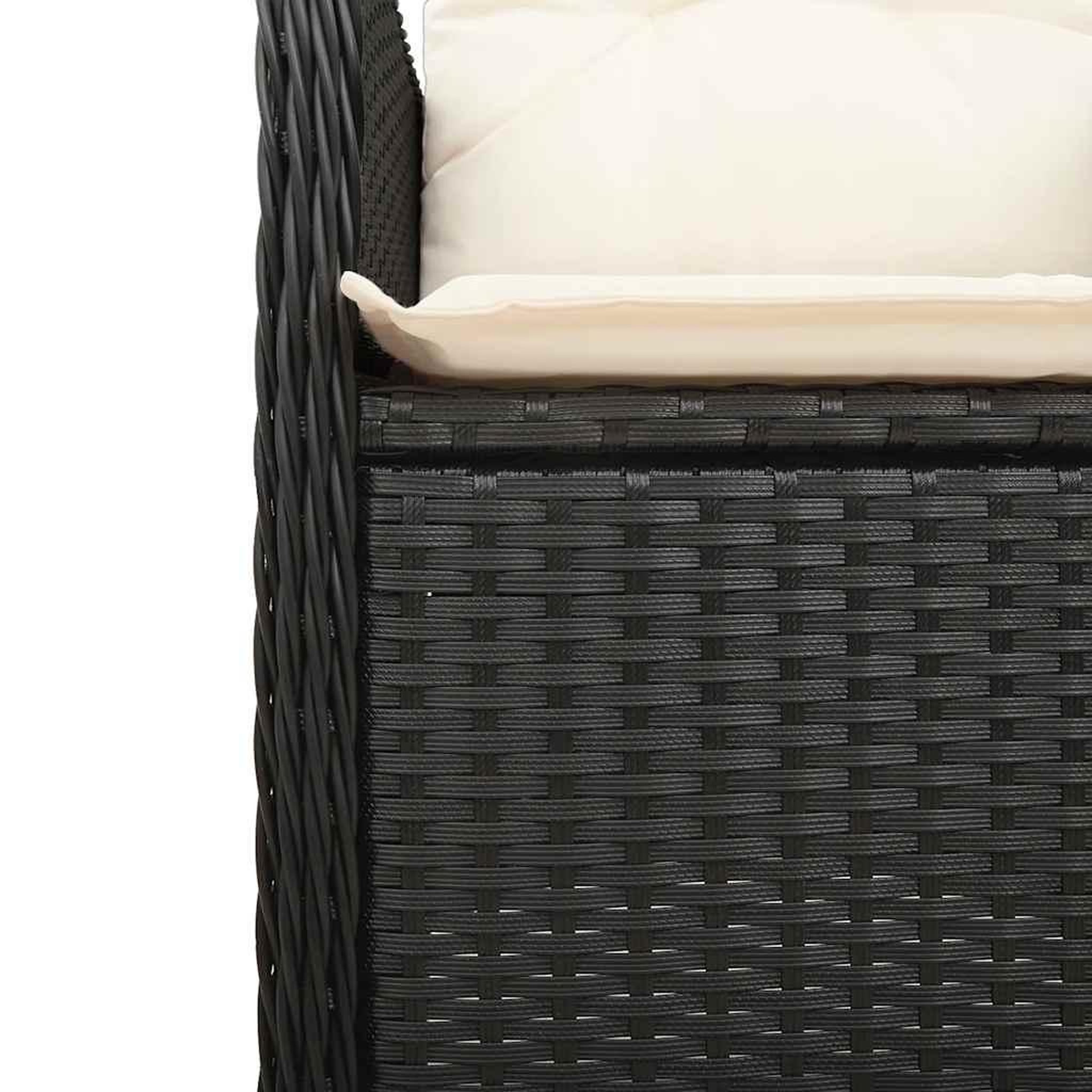 Voir la diapositive 5 : VIDAXL Ensemble de bistro de jardin 9 pcs coussins noir poly rotin