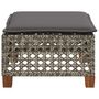 Voir la diapositive 5 : VIDAXL Tabouret de jardin et coussin gris 63,5x56x32 cm resine tressee