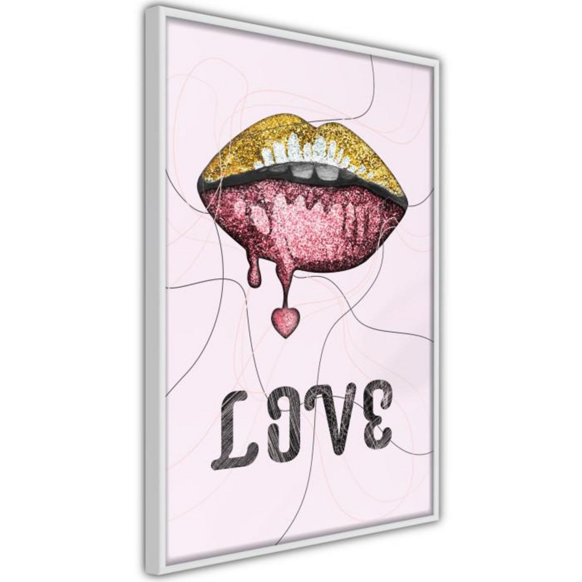 Paris Prix Affiche Murale Encadrée  Lip Gloss and Love