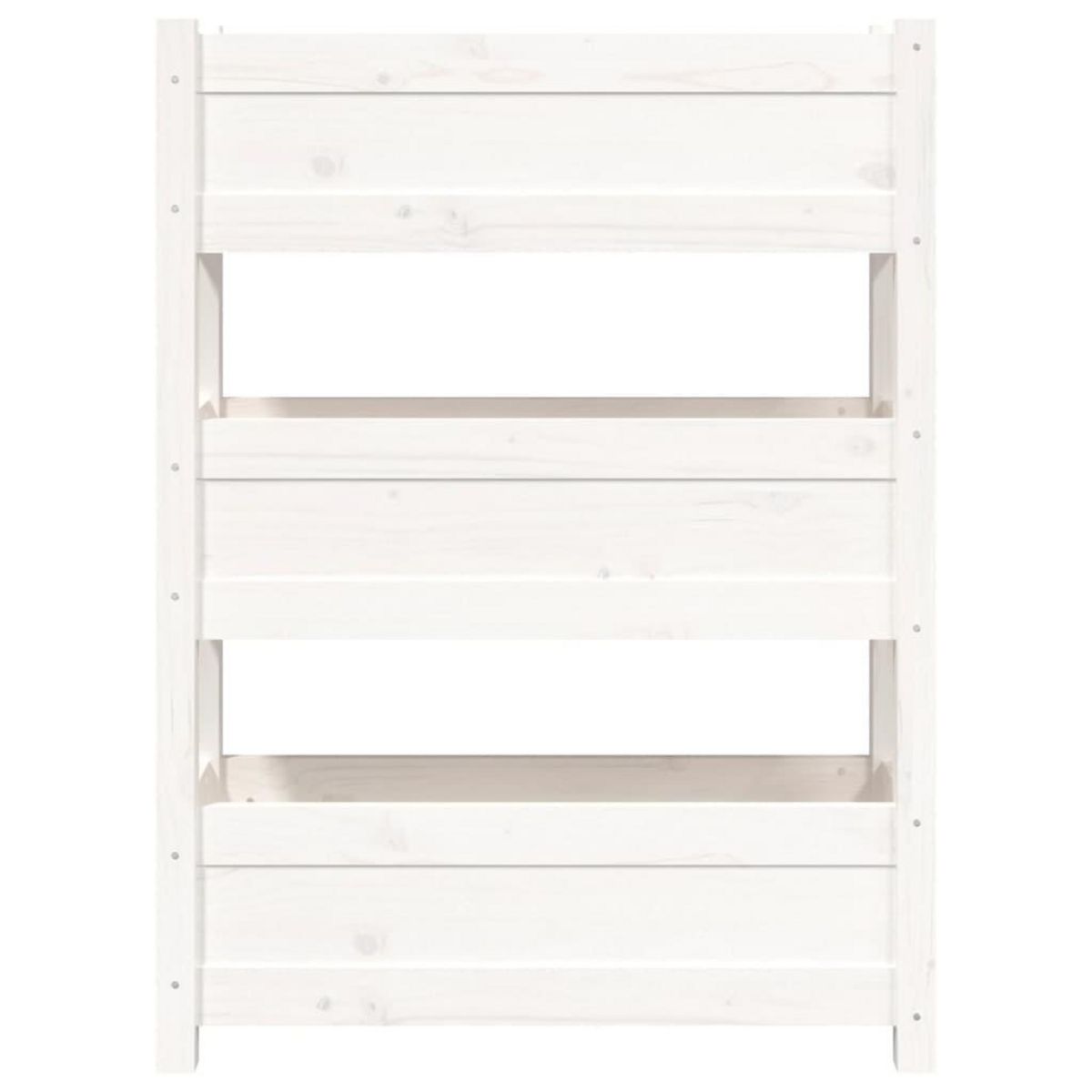 VIDAXL Jardiniere Blanc 77x25x104,5 cm Bois massif de pin