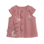 Petit Béguin Chemisier bébé en gaze de coton Olbia. Coloris disponibles : Rose