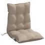 Voir la diapositive 5 : VIDAXL Coussins de chaise a dossier bas lot de 4 taupe tissu oxford