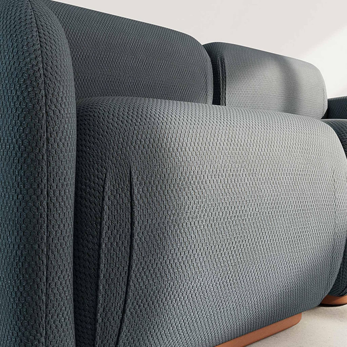 LISA DESIGN Penelope - canapé droit modulable 2 places en velours texturé