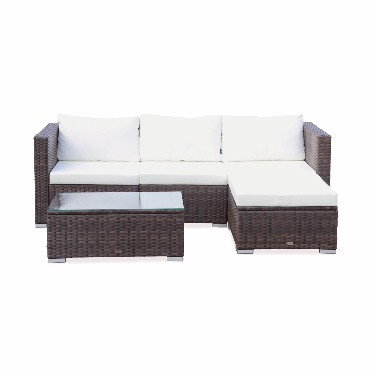 SWEEEK Salon de jardin en résine pour 4 personnes - Torino