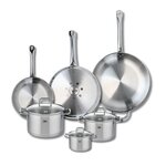 ELO Ensemble de 3 Poêles de cuisson 24, 28 et 32 cm et 3 faitouts 12, 16 et 20 cm Elo Profi Citrin