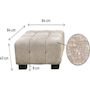 Voir la diapositive 3 : Habitat et Jardin Ottoman  Foch  - 84 x 84 x 43 cm - Beige