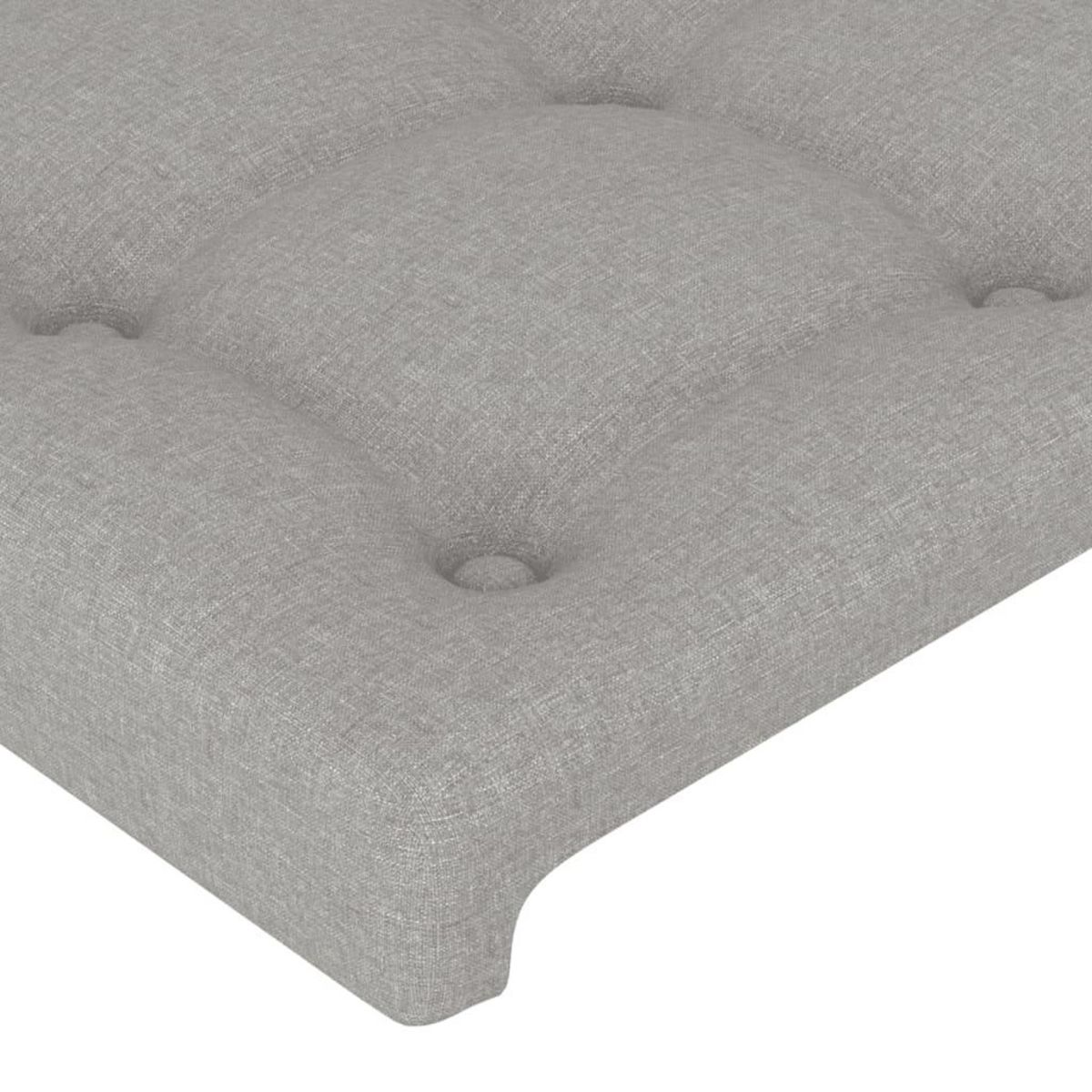 VIDAXL Tete de lit a LED Gris clair 203x16x118/128 cm Tissu