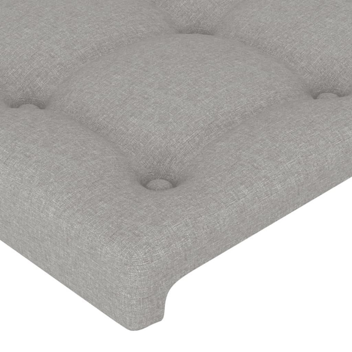 VIDAXL Tete de lit a LED Gris clair 203x16x118/128 cm Tissu