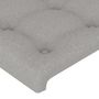Voir la diapositive 5 : VIDAXL Tete de lit a LED Gris clair 203x16x118/128 cm Tissu
