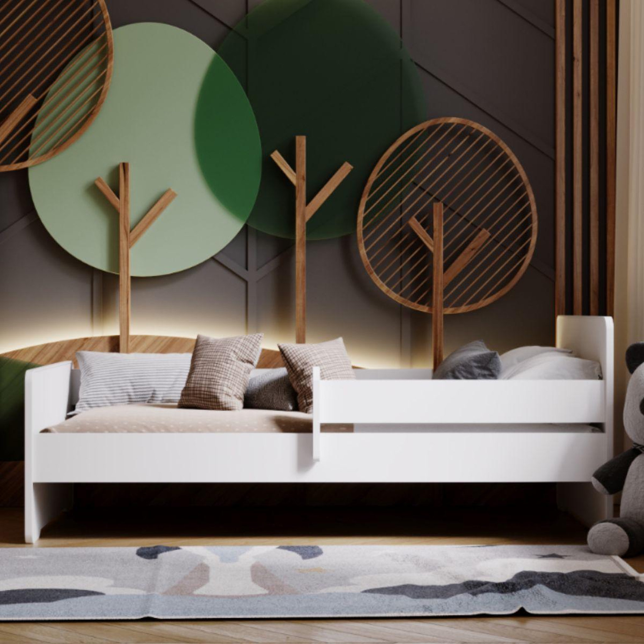 Voir la diapositive 2 : KOBI Lit enfant Max 140x70 cm blanc