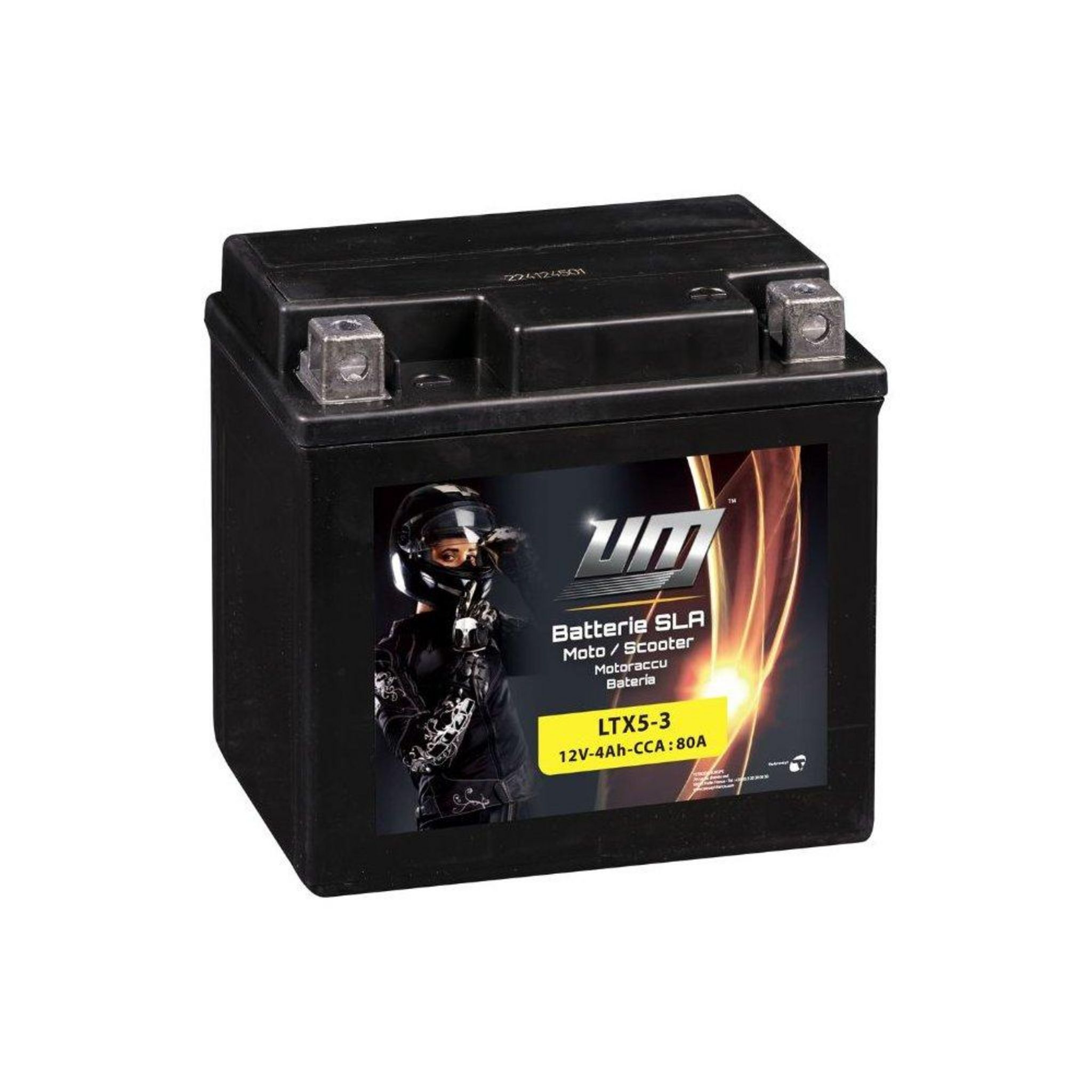 Batterie Moto/scooter UM LTX9A-4 - 12V, 9Ah, Sans Entretien, Technologie AGM - Dimensions 135x75x138mm, Prête à L'emploi, étanche - 3