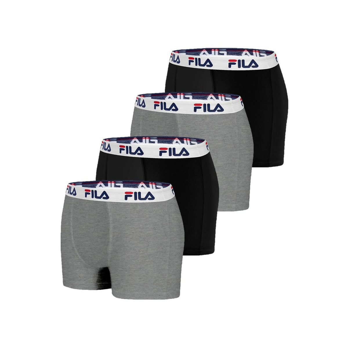 FILA Lot de 4 Boxers Coton homme FU5016 Uni