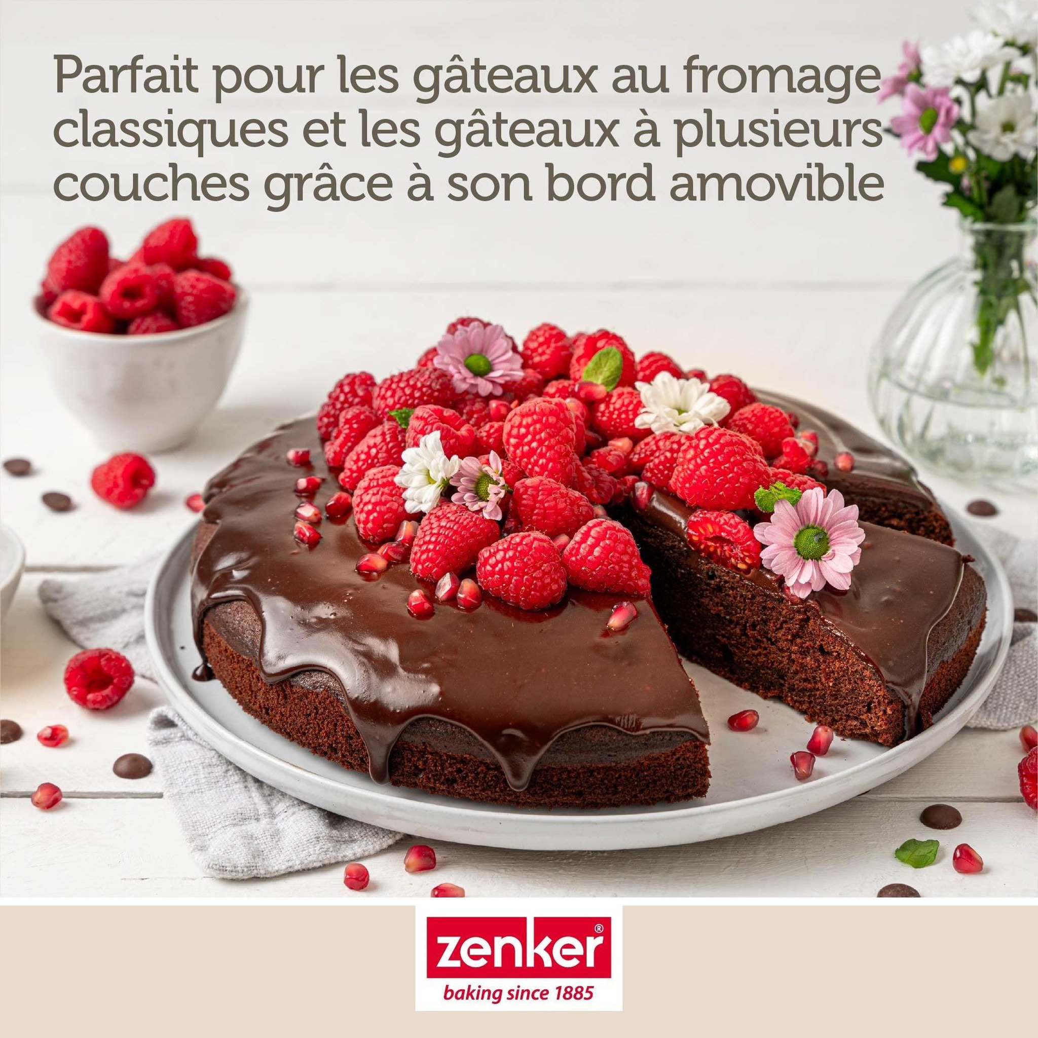 Voir la diapositive 2 : ZENKER Moule à manqué à charnière 26 cm zenker perfectback+