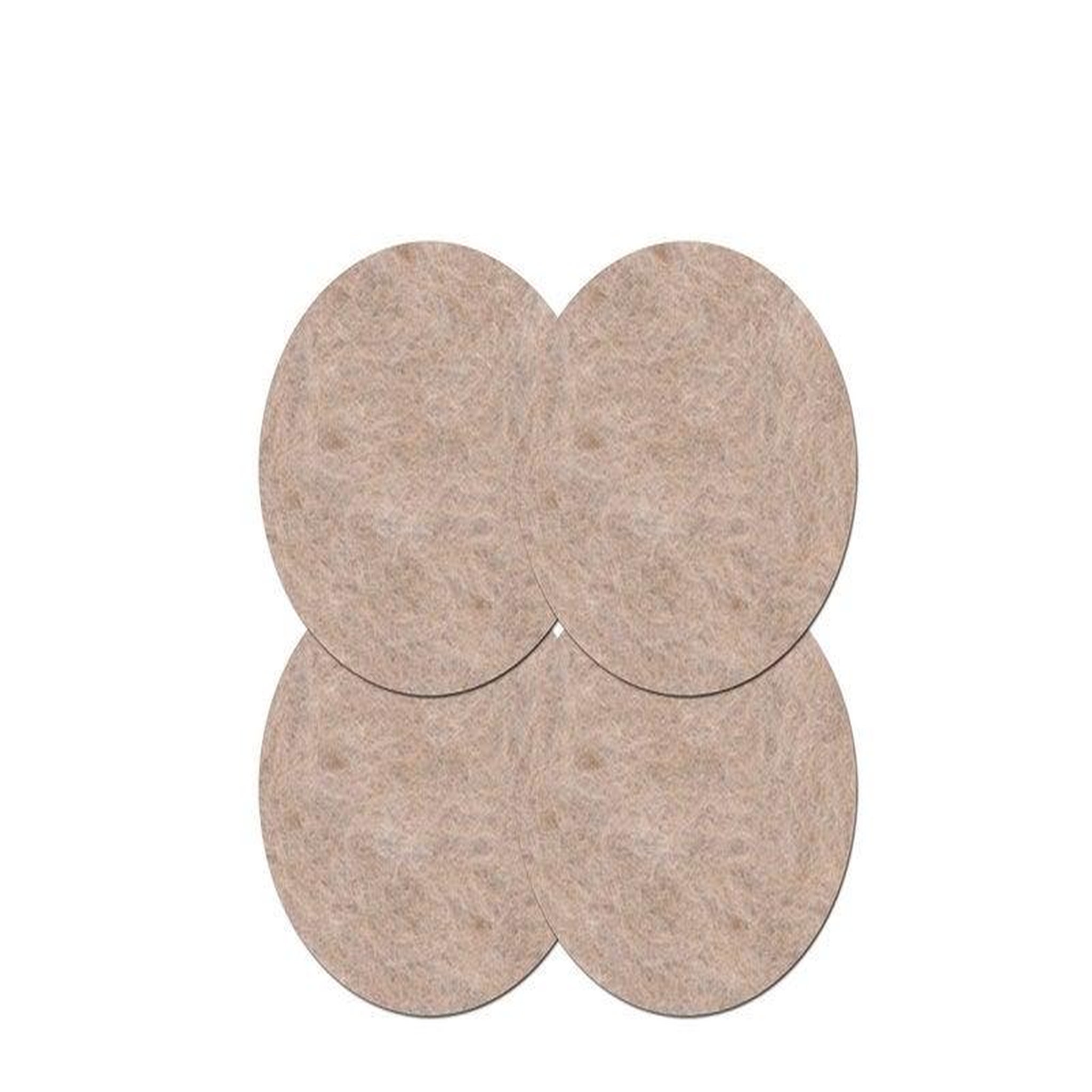 CENTRALE BRICO Lot de 4 patins feutre en laine adhésif, SCOTCH, diam. 50 mm, beige