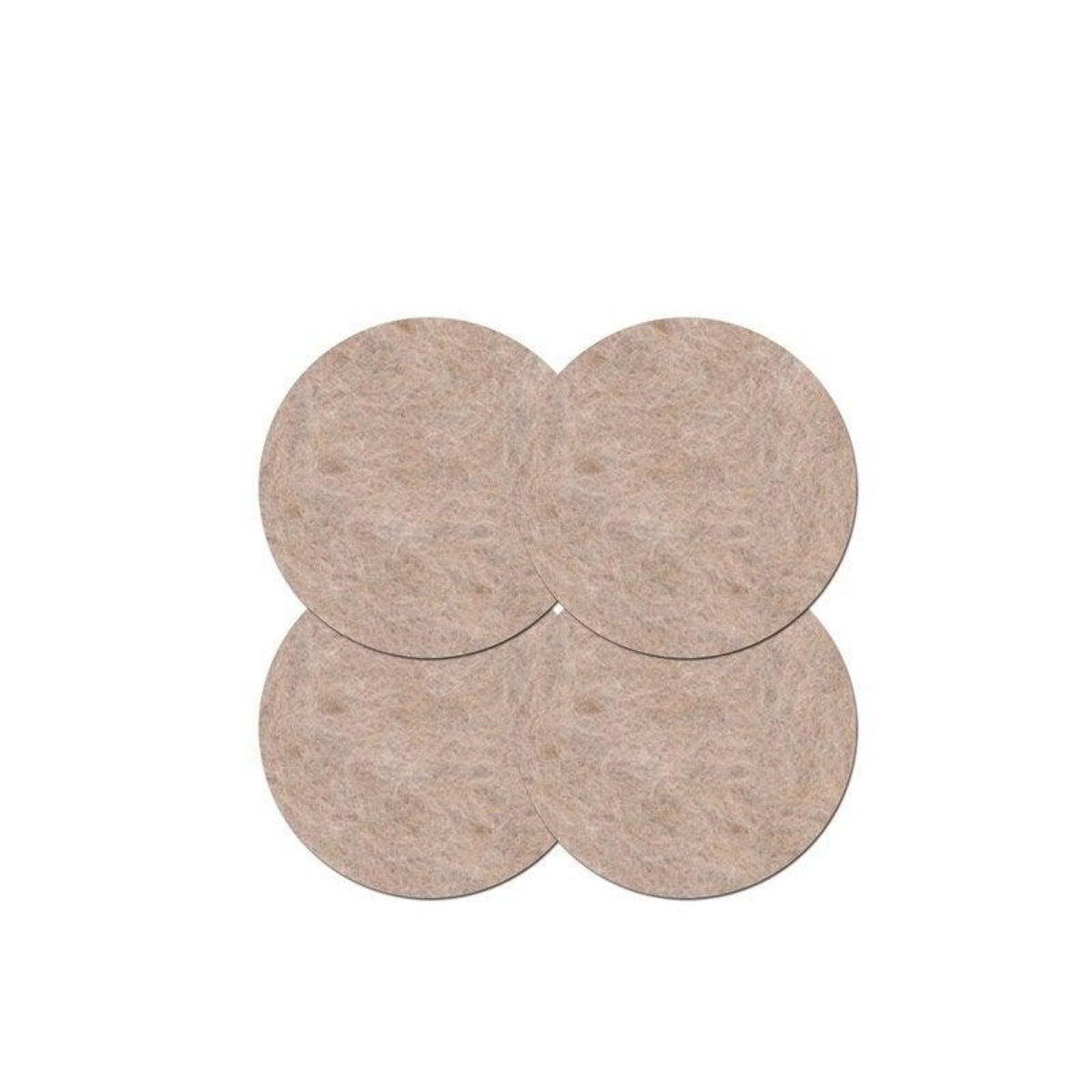 CENTRALE BRICO Lot de 4 patins feutre en laine adhésif, SCOTCH, diam. 50 mm, beige