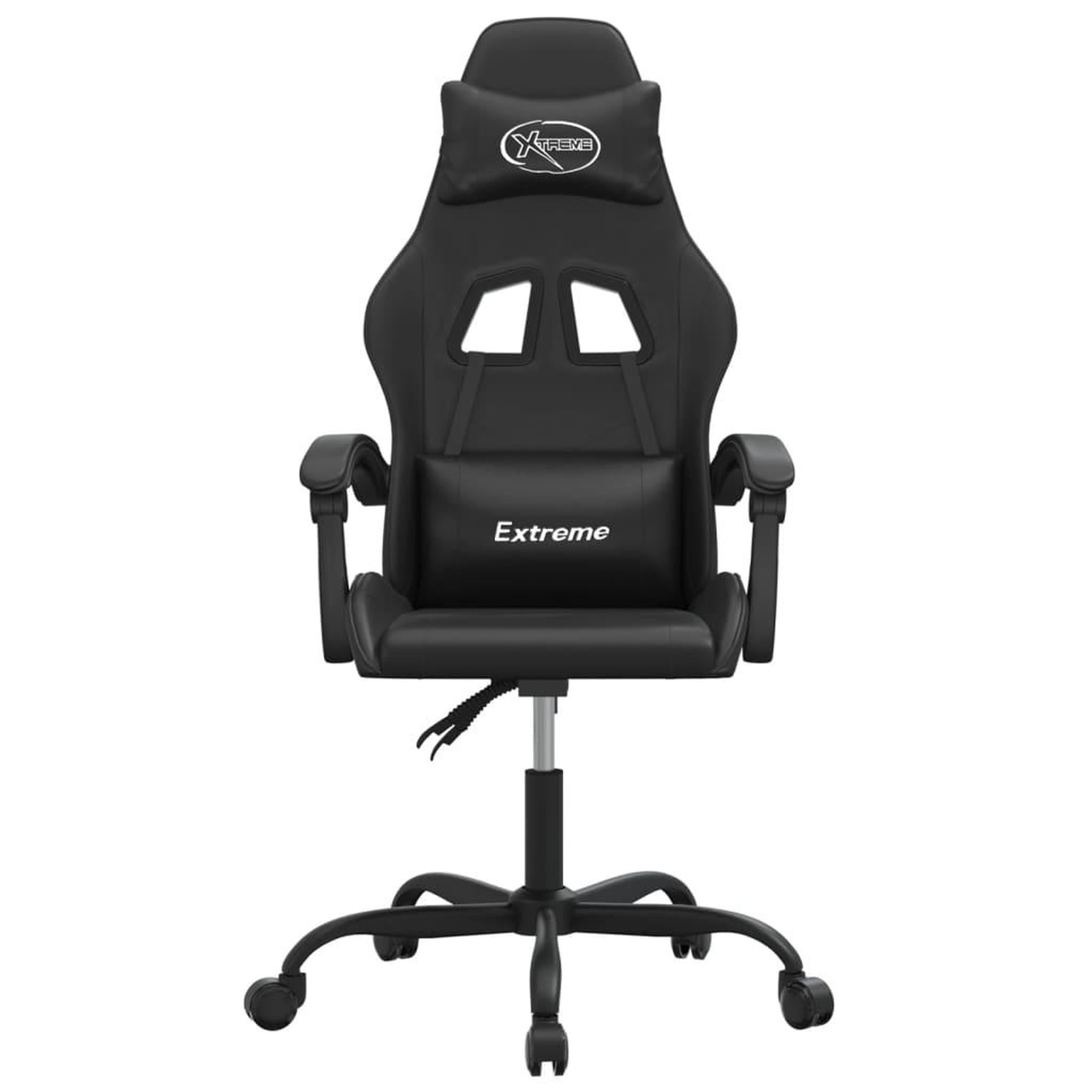 Voir la diapositive 3 : VIDAXL Chaise de jeu Noir Similicuir