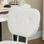 Voir la diapositive 6 : VINSETTO Chaise de bureau design Chersterfied dossier arrondi 2 boutons synthétique blanc