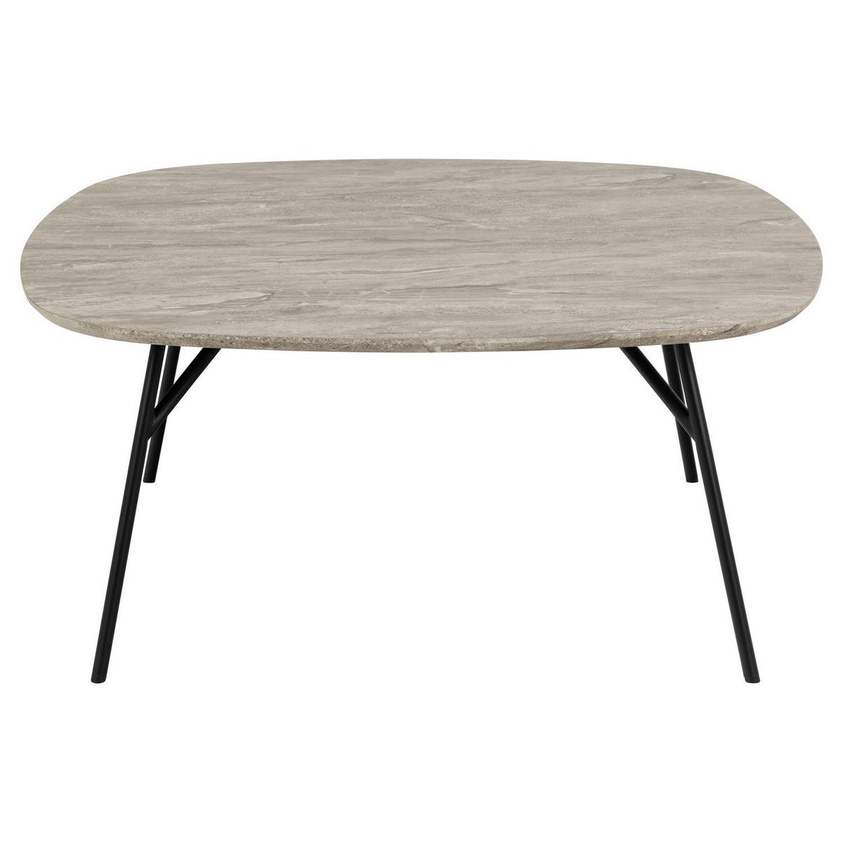 TOILINUX Table basse en bois et métal HALDOR