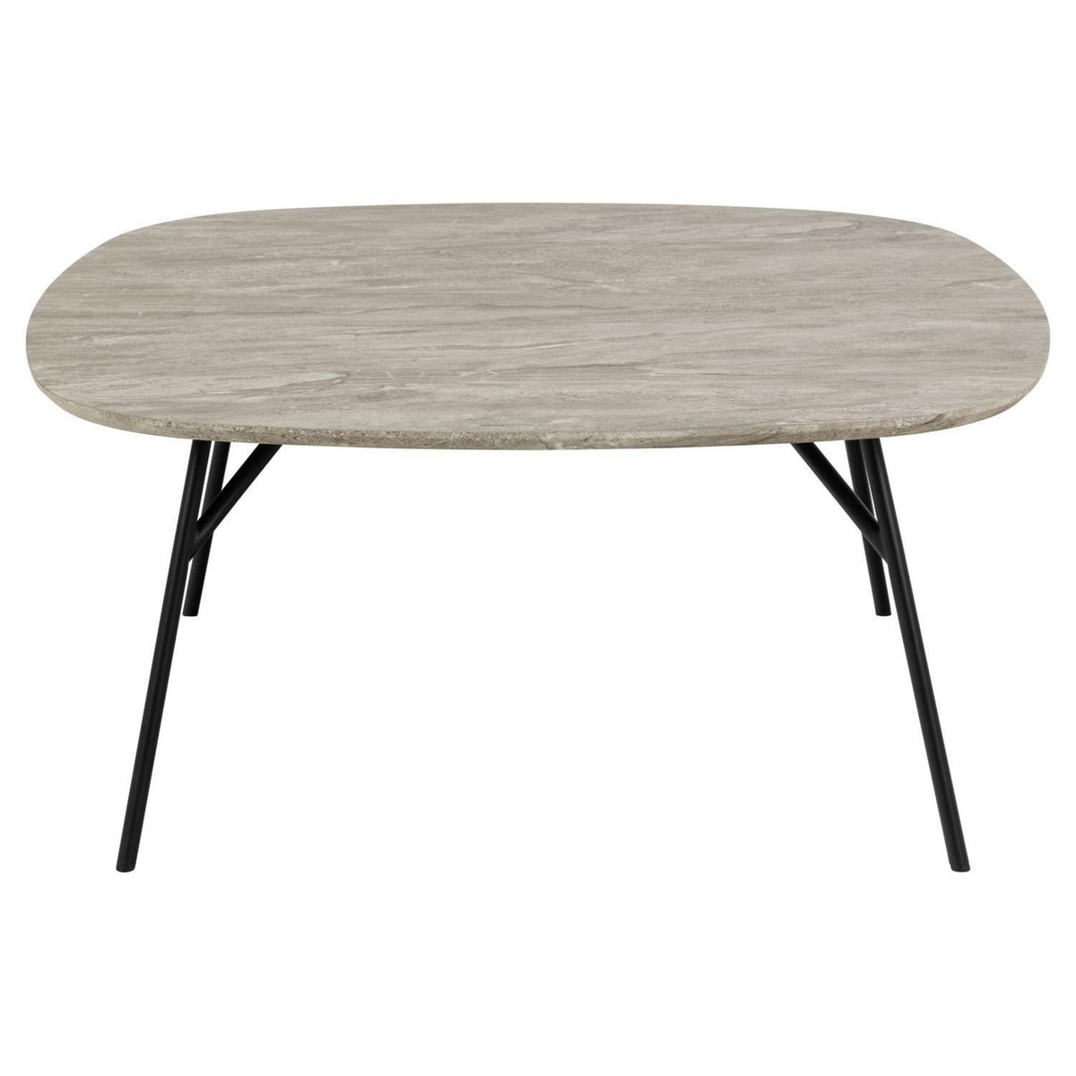 TOILINUX Table basse en bois et métal HALDOR