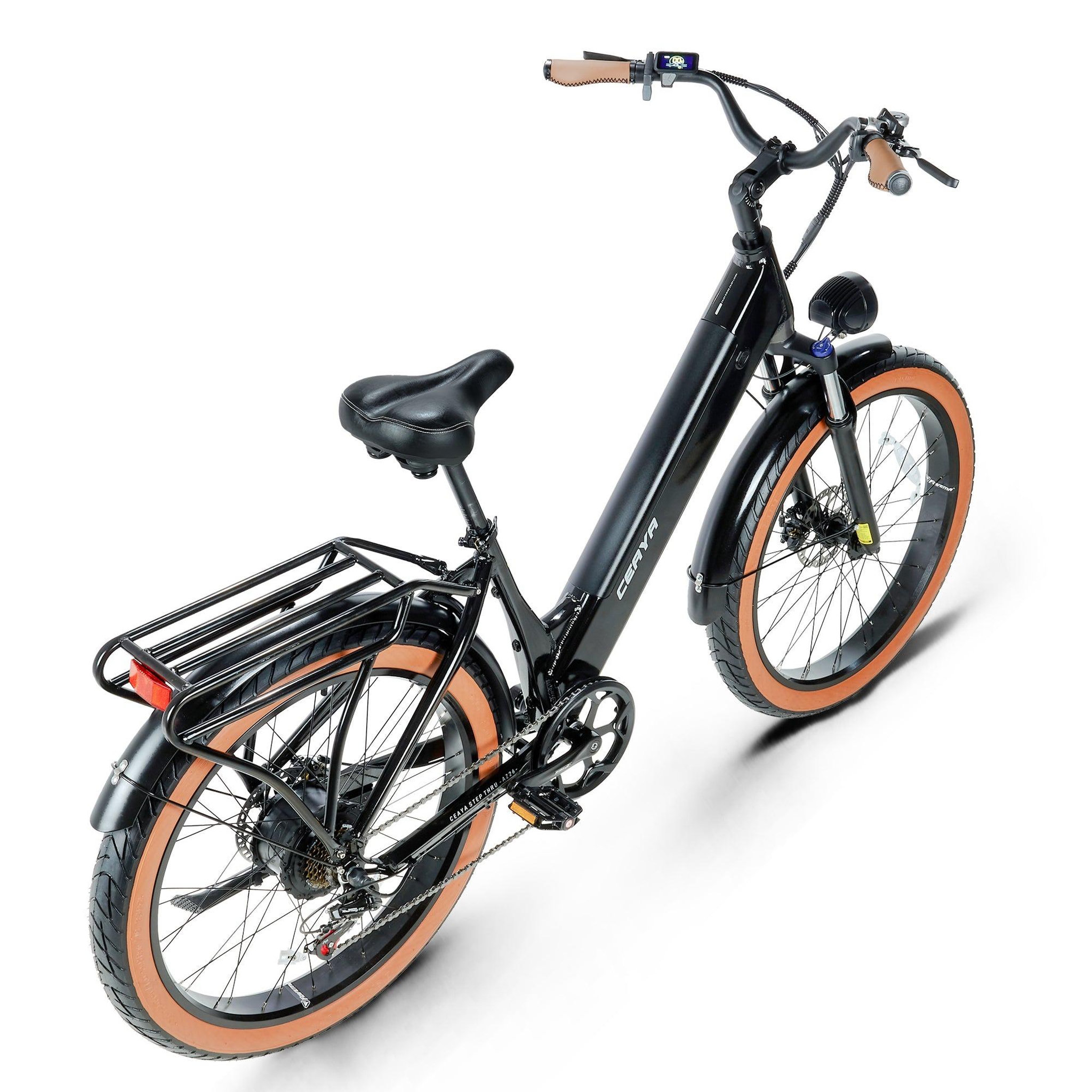 Voir la diapositive 6 : CEAYA Vélo électrique ceaya az26, cadre bas 26 , 960wh, 7 vitesses, noir