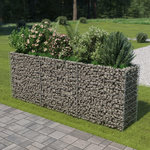VIDAXL Lit sureleve a gabion Acier galvanise 270x50x100 cm