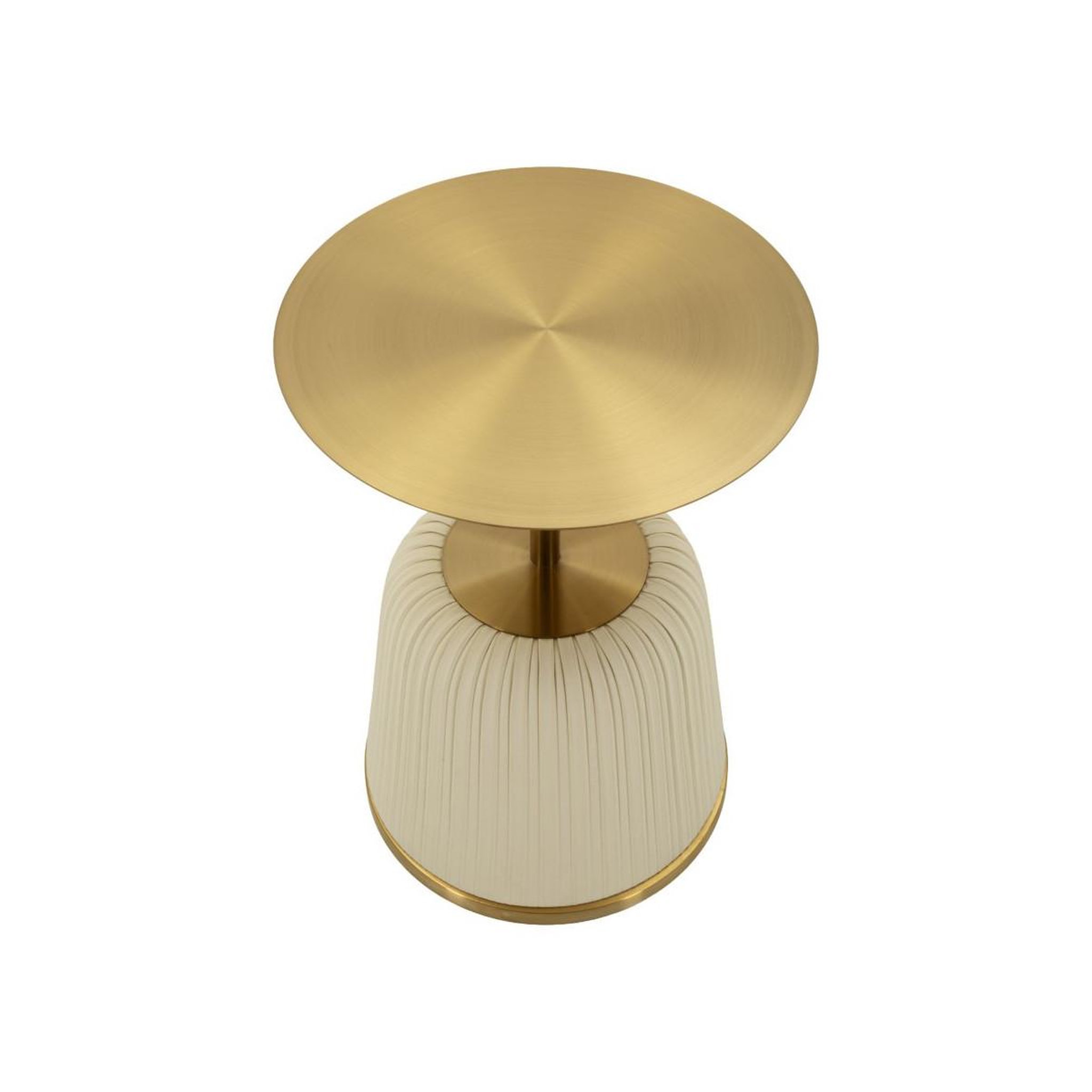 Voir la diapositive 2 : Paris Prix Table d'appoint design  egle  55cm blanc & or