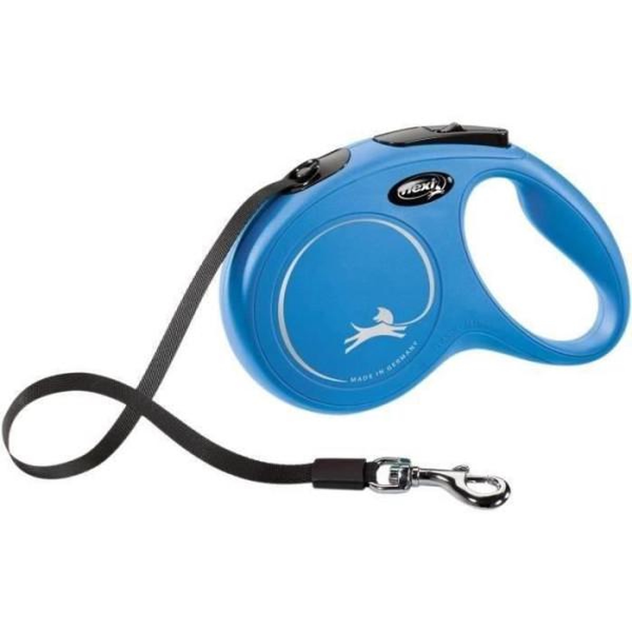 Flexi Laisse enrouleur flexi new classic - taille m - 5m - bleu pour chien jusqu'a 25kg