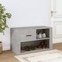 Voir la diapositive 3 : VIDAXL Armoire a chaussures Gris beton 80x35x45 cm Bois d'ingenierie