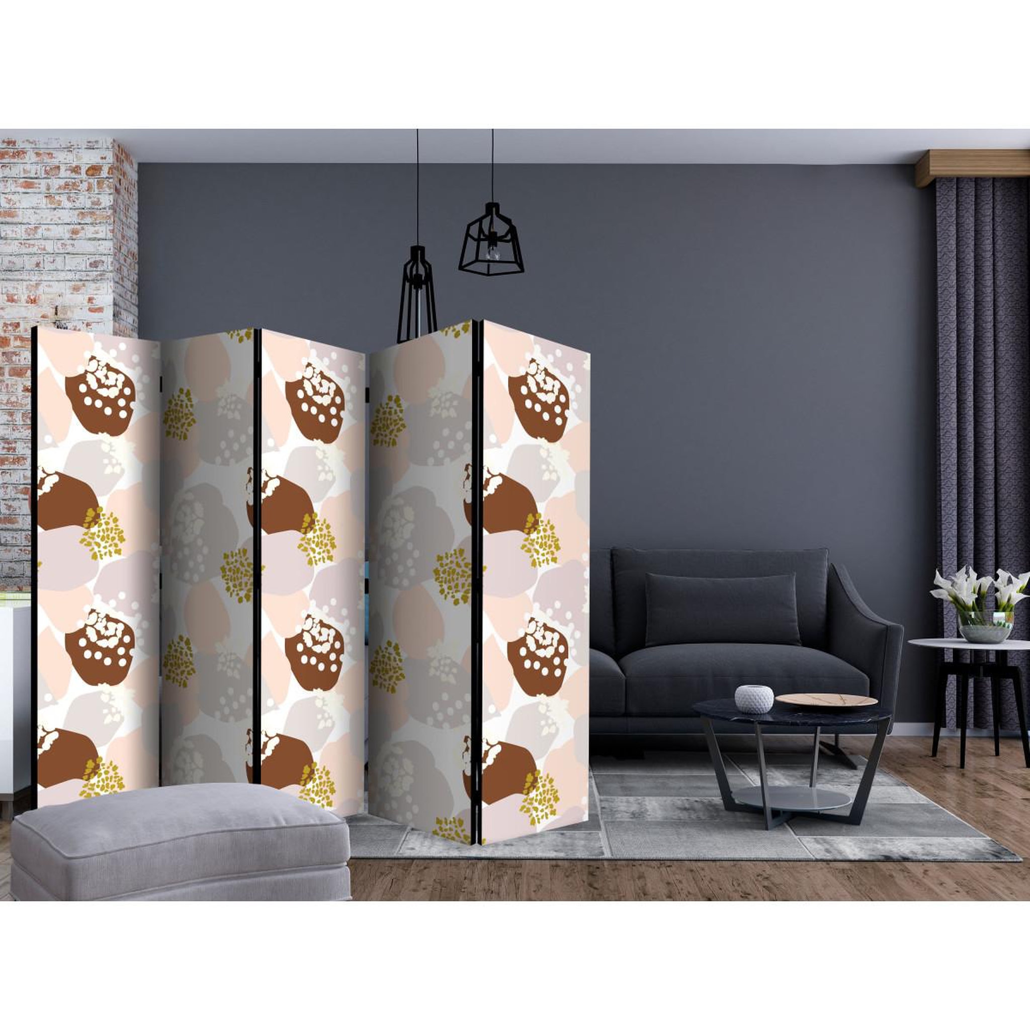 Voir la diapositive 2 : Paris Prix Paravent 5 volets  stains  172x225cm