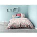 Home collection Parure housse de couette kasance. Coloris disponibles : Rose