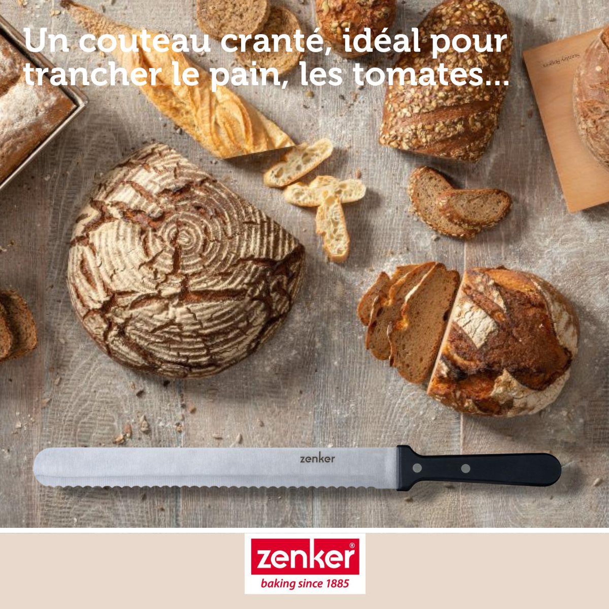 Voir la diapositive 6 : ZENKER Set de 2 couteaux unitaires 30 cm en plastique Zenker Smart Pastry