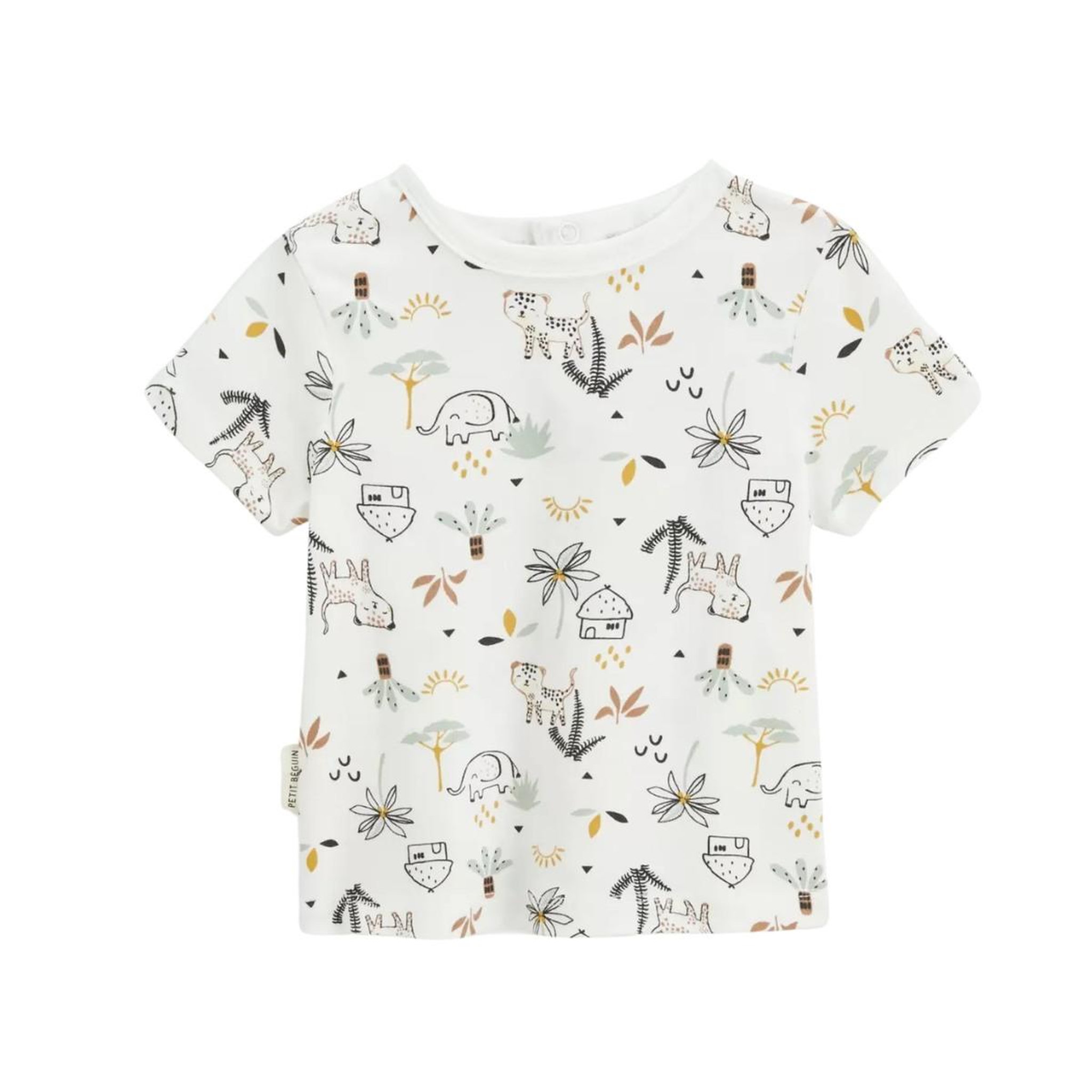 Voir la diapositive 4 : Petit Béguin Ensemble salopette bébé en gaze de coton et t-shirt yao