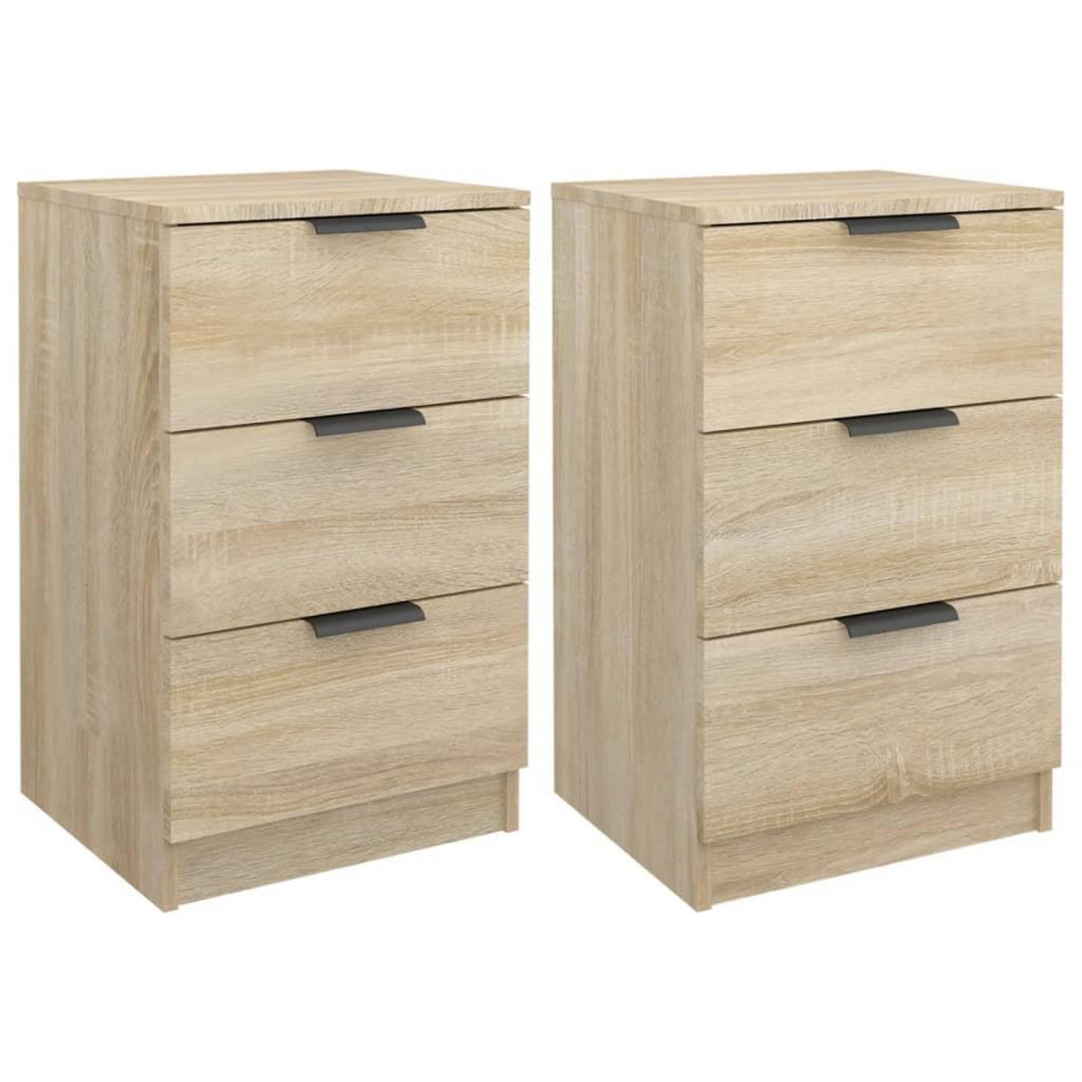 VIDAXL Tables de chevet 2 pcs Chene sonoma 40x36x65 cm