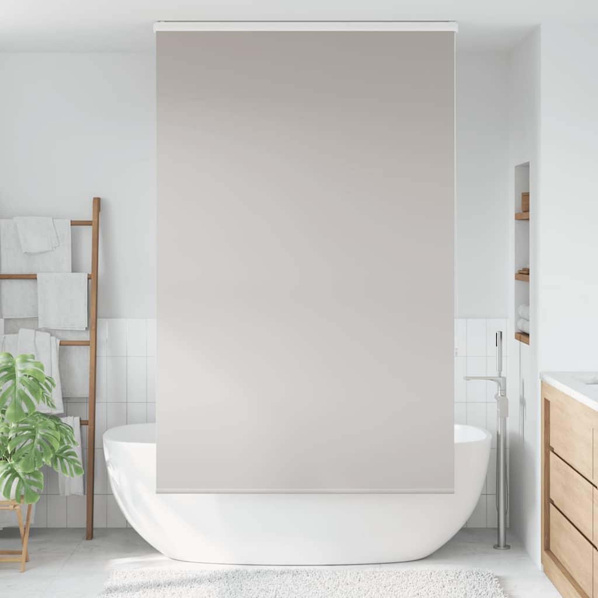 Voir la diapositive 2 : VIDAXL Store enrouleur de douche avec cassette largeur du tissu 136 cm