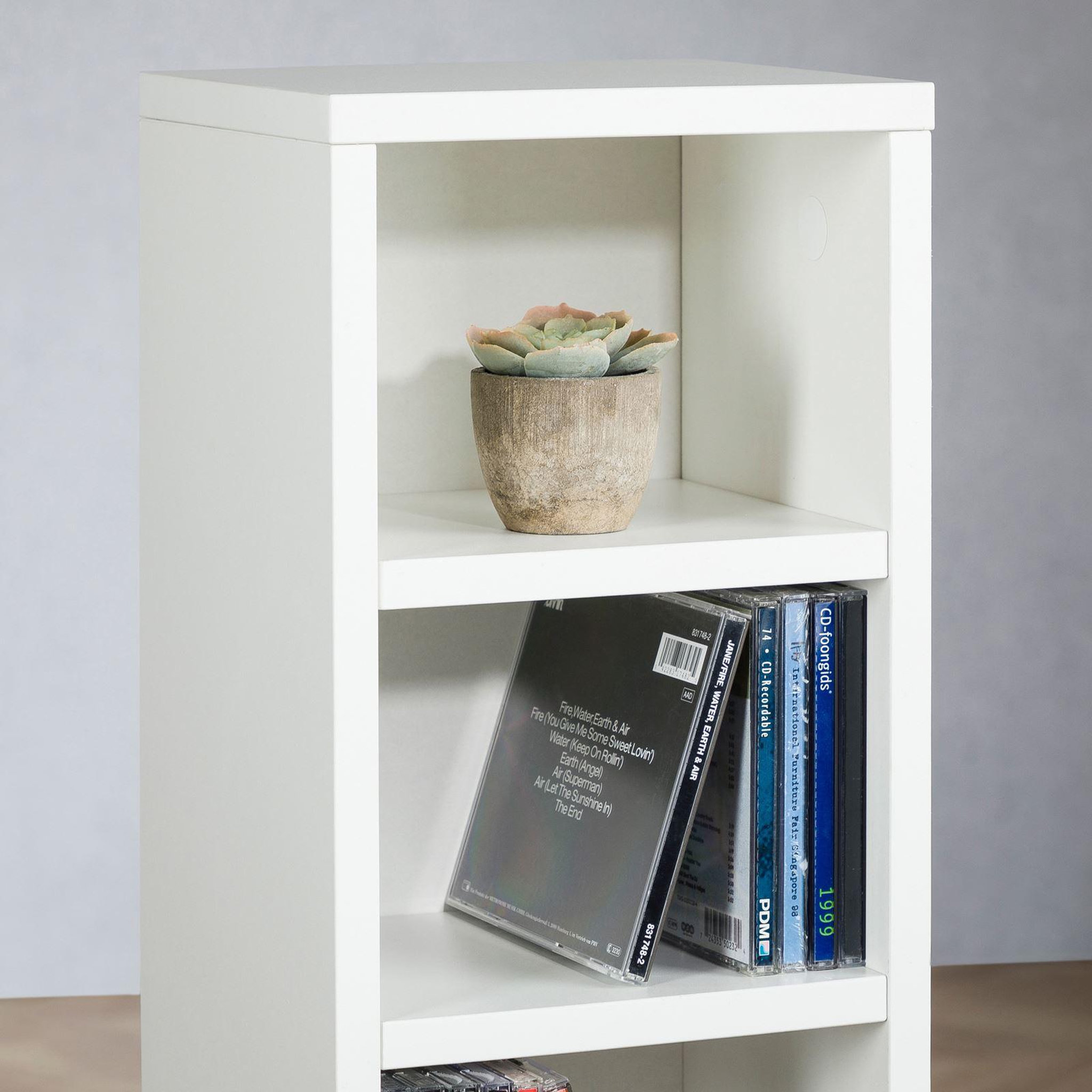 Voir la diapositive 4 : IDIMEX Étagère pour CD et DVD MELODIE, en bois
