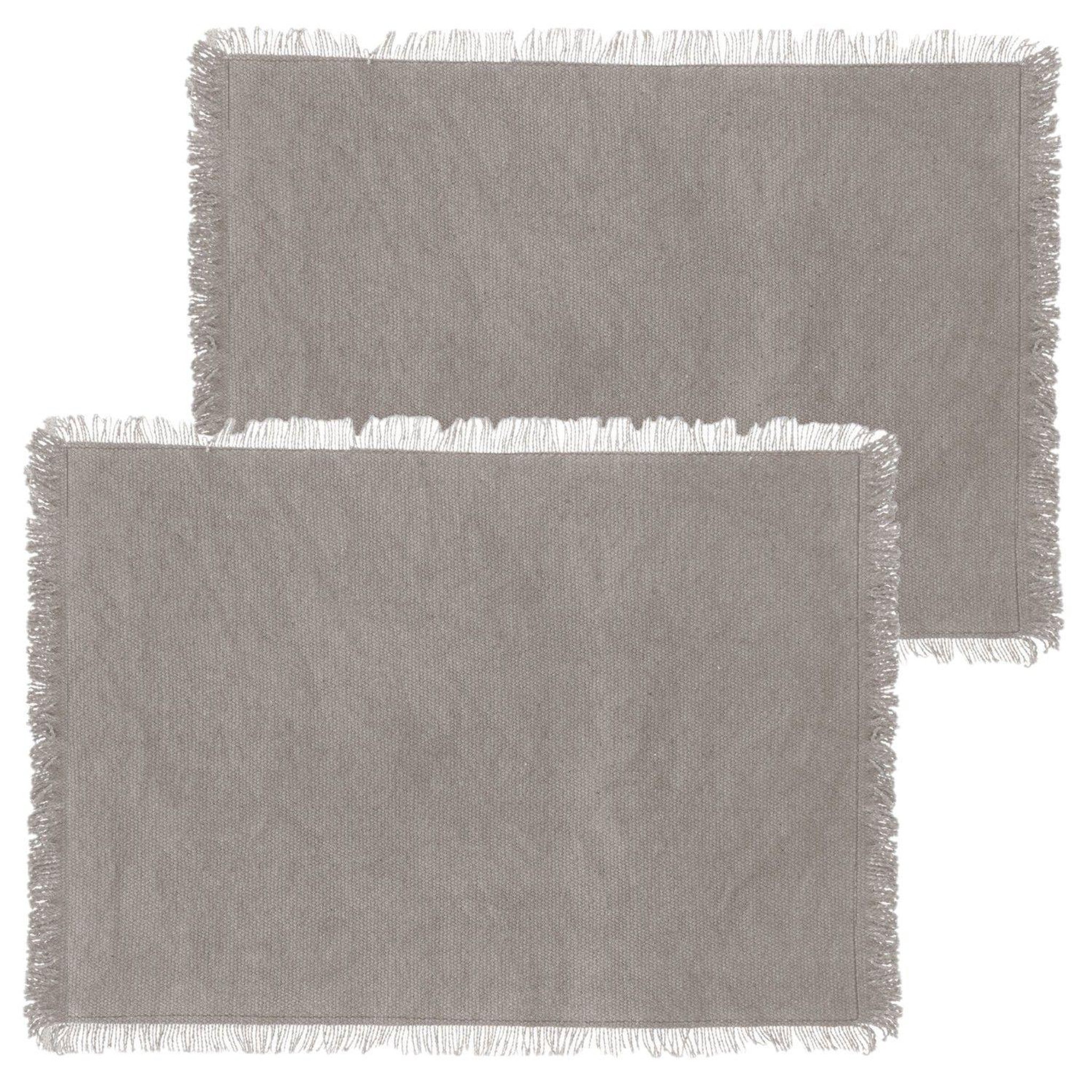 Voir la diapositive 1 : TOILINUX Lot de 2 sets de table en coton MAHA
