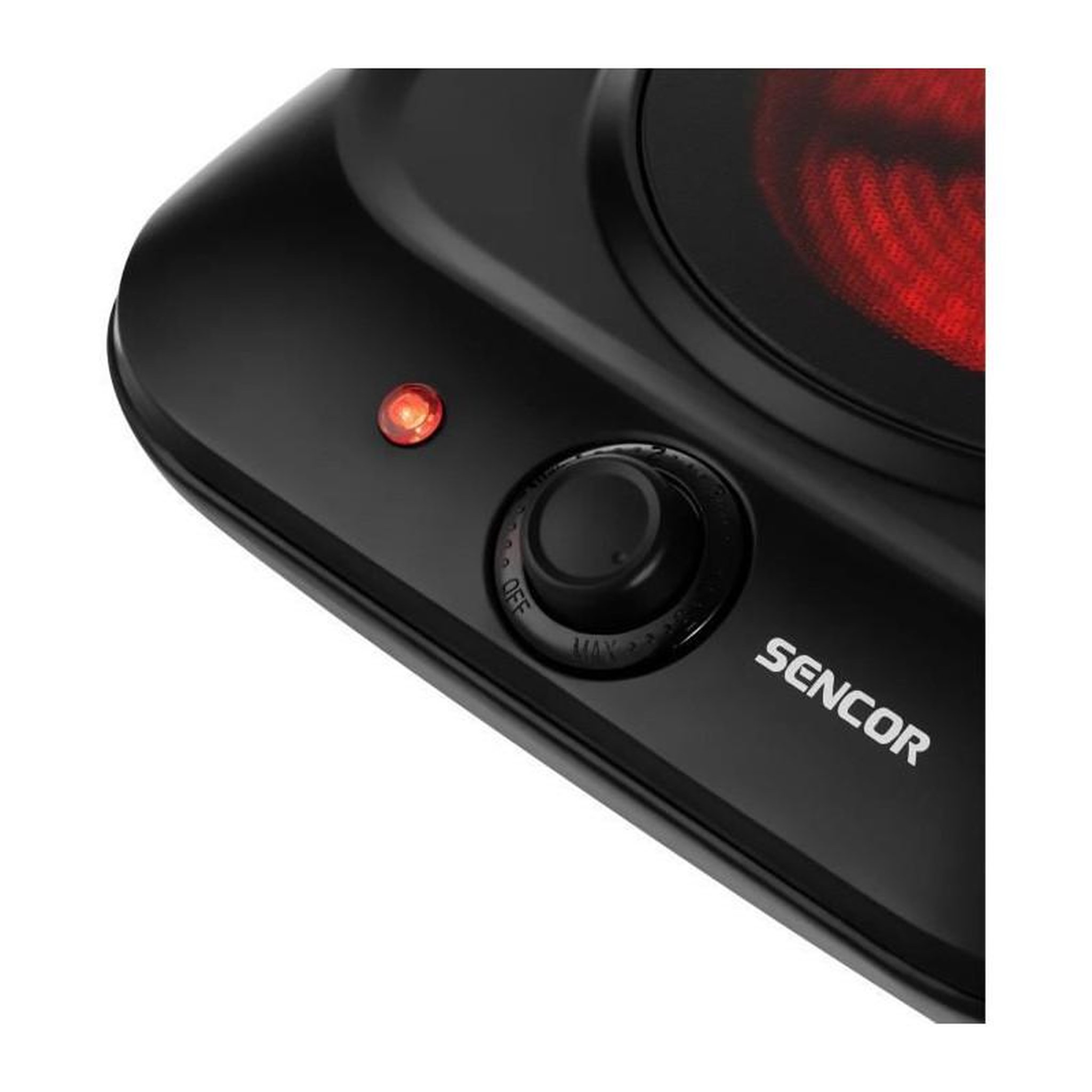Voir la diapositive 5 : SENCO Plaque de cuisson infrarouge - SENCOR - SCP 1763BK - 1200 W - 1 foyer - Noir