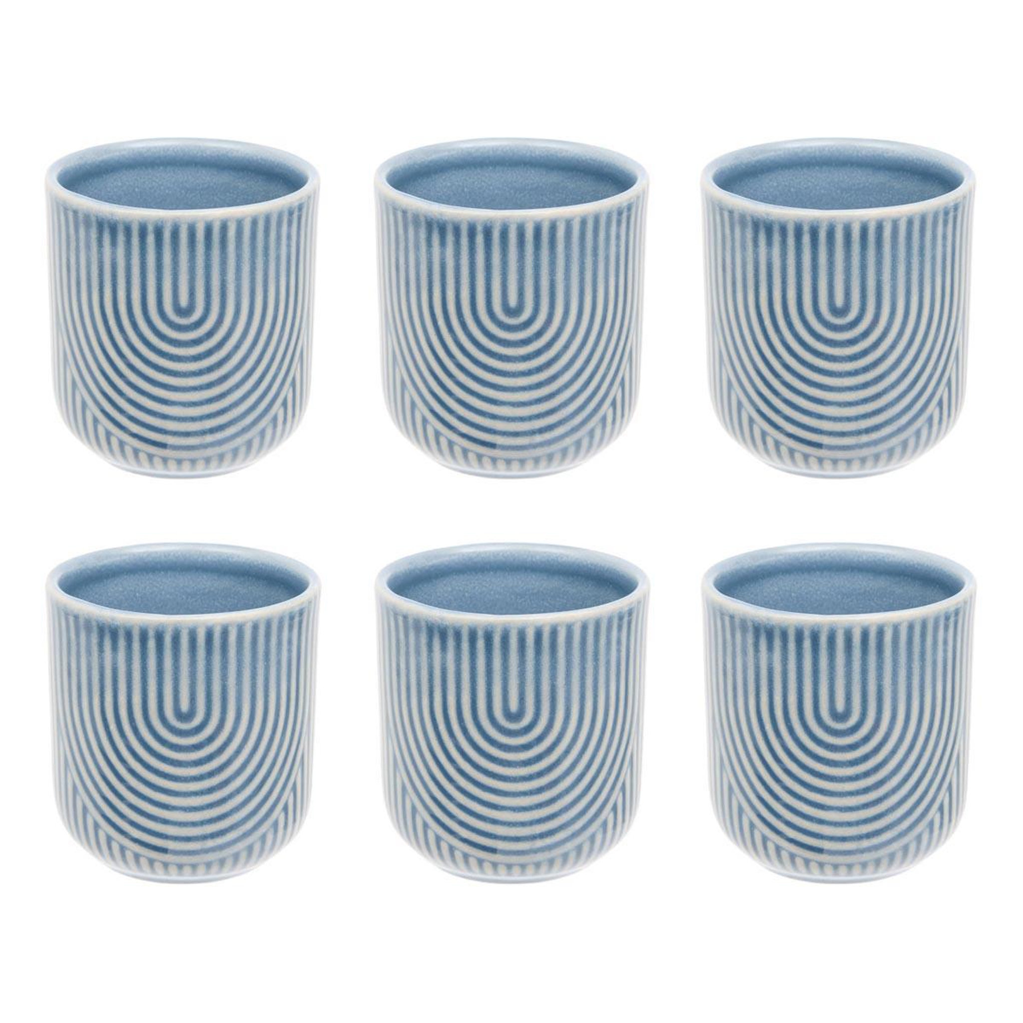SECRET DE GOURMET Lot de 6 tasses à espresso  lya  10cl bleu