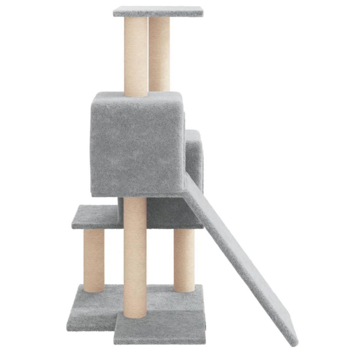 VIDAXL Arbre a chat avec griffoirs en sisal Gris clair 82 cm