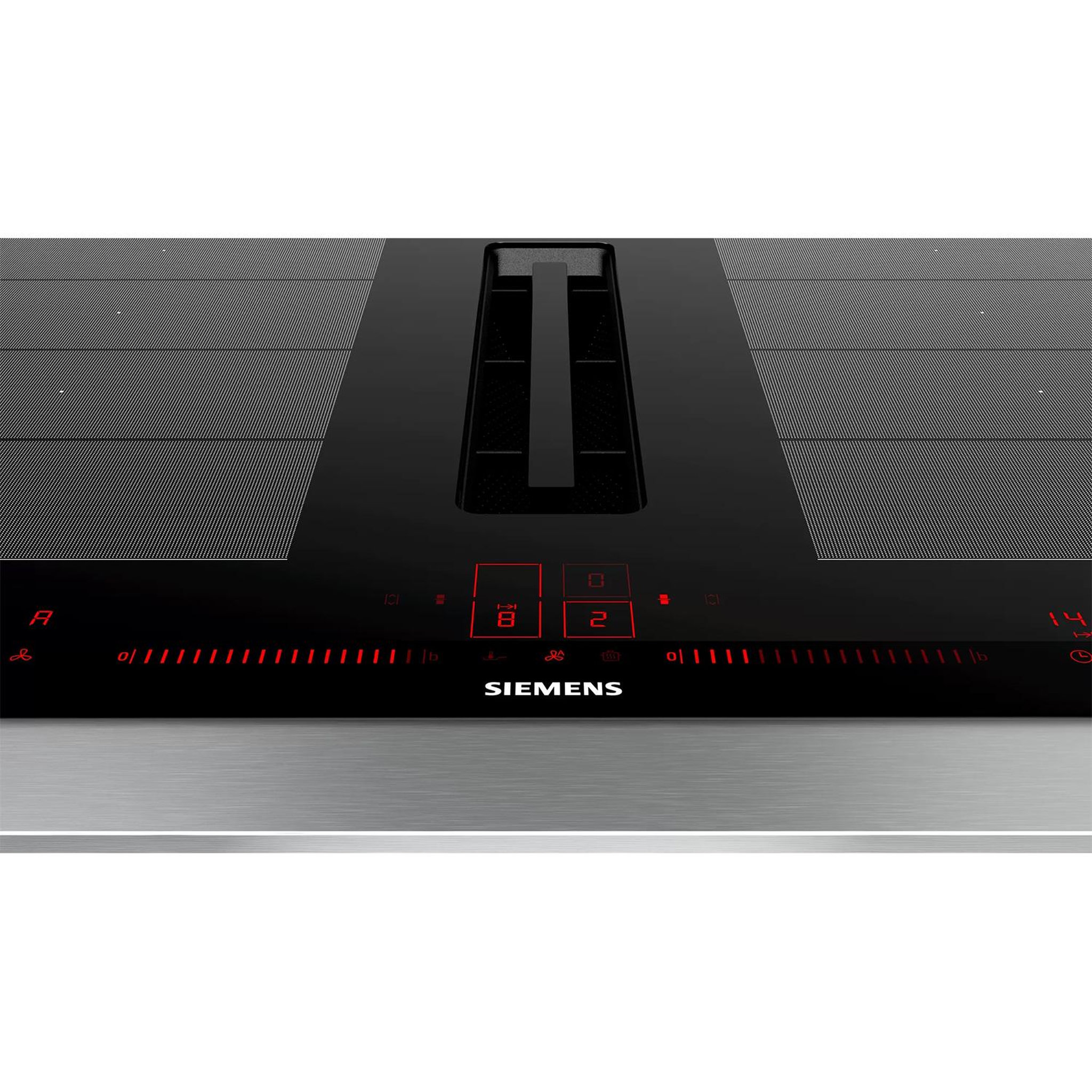 Voir la diapositive 5 : Siemens Table de cuisson aspirante induction 80cm 4 feux 7400w noir - EX875LX67E